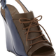 Derek Lam Platform Wedge Sandals, $69.50 (were $375) All shoes at Barney’s Warehouse are 40-50% off the sale price. And these come in burgundy, too.